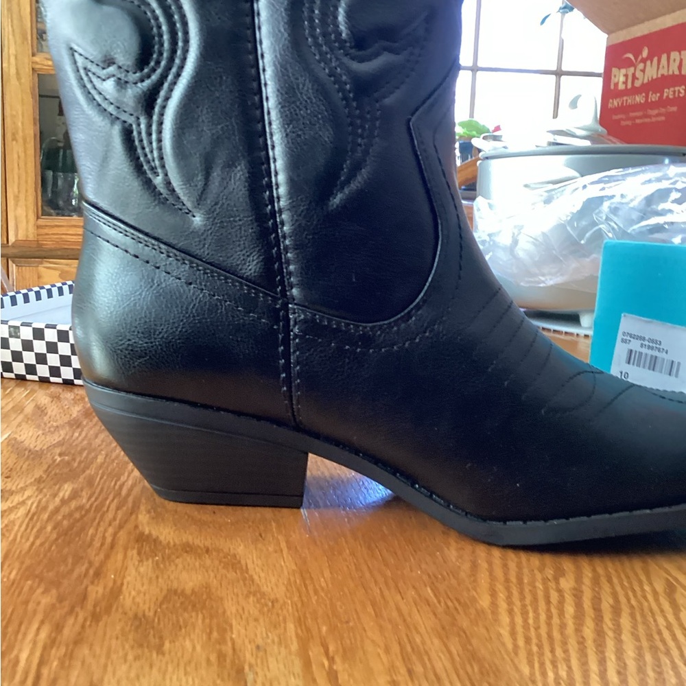 Soda Women's Reno Western Cowboy Boots Black NEW/NWT - Picture 5 of 5